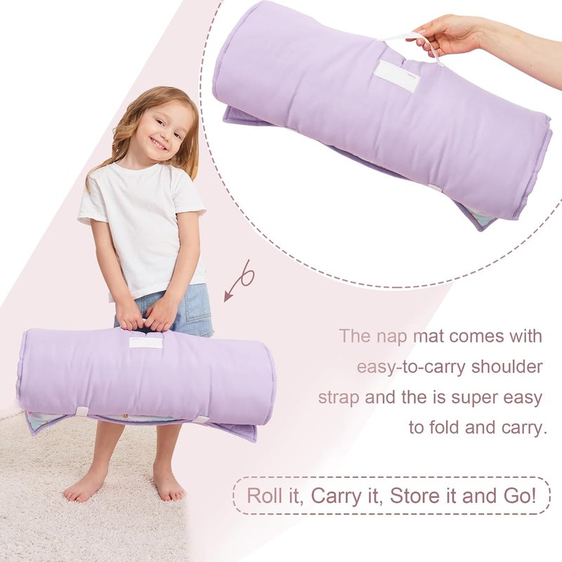 Cokouchyi Extra Large Toddler Nap mat by , Toddler Sleeping Bag with Removable Pillow, Measures 53 x 21 x 1.5 Inches, Sleeping Mat, Ideal for Daycare and Preschool Kindergarten - Image 3